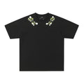 Street Style Embroidered Flower Graphic T-Shirt